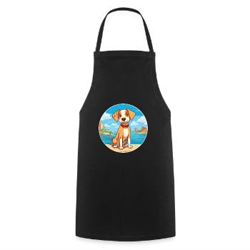 Majorque Ratter chien race Cartoon Kawaii Clipart - Tablier de cuisine - noir - Devant - AI Model Male 185 dark (185cm)