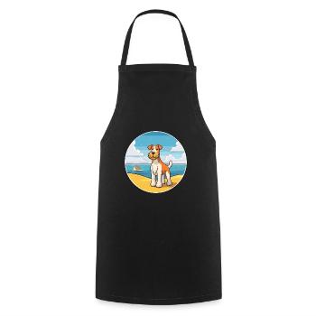 Fil Fox Terrier chien race Cartoon Kawaii Clipart - Tablier de cuisine - noir - Devant - AI Model Male 185 dark (185cm)