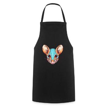 Elephant Shrew Colorful Watercolor Cartoon Kawaii - Cooking Apron - black - Front - AI Model Male 185 dark (185cm)