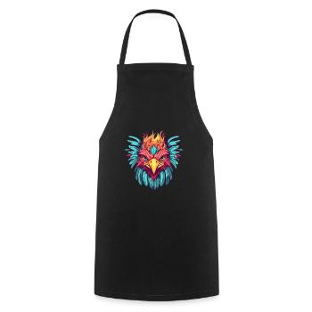 translittération - Tablier de cuisine - noir - Devant - AI Model Male 185 dark (185cm)
