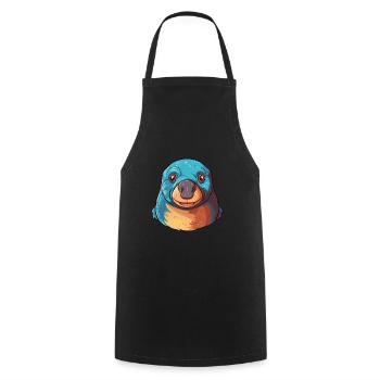 Mole Colorful Watercolor Cartoon Kawaii Animal - Cooking Apron - black - Front - AI Model Male 185 dark (185cm)