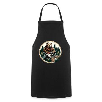 Bûcheron Bear Power et nature en harmonie - Tablier de cuisine - noir - Devant - AI Model Male 185 dark (185cm)