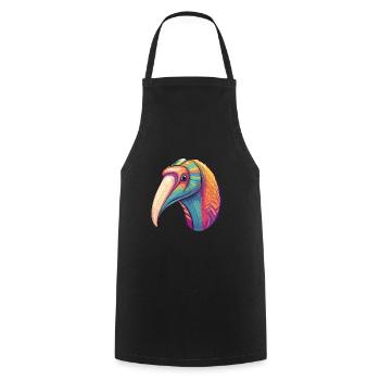 Ameisenbär Bunte Aquarell-Karikatur Kawaii-Tier - Kochschürze - Schwarz - Vorne - AI Model Male 185 dark (185cm)