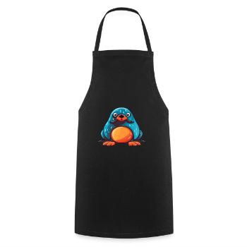 Mole Colorful Watercolor Cartoon Kawaii Animal - Cooking Apron - black - Front - AI Model Male 185 dark (185cm)