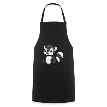 Skunk Mignon Dessin Animé Kawaii Aquarelle Animal De Compagnie - Tablier de cuisine - noir - Devant - AI Model Male 185 dark (185cm)