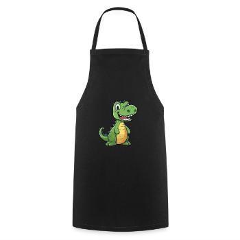 Krokodil Niedliche Karikatur Kawaii Aquarell Tier P - Kochschürze - Schwarz - Vorne - AI Model Male 185 dark (185cm)