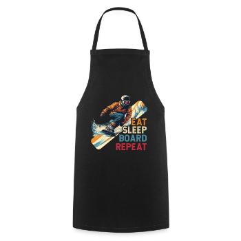 Snowboarding Snowboard Snowboarder - Cooking Apron - black - Front - AI Model Male 185 dark (185cm)