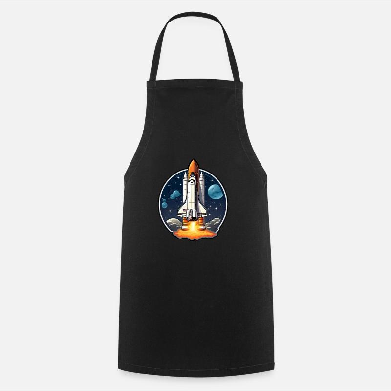 Spaceshuttle Raumfahrt - Kochschürze - Schwarz