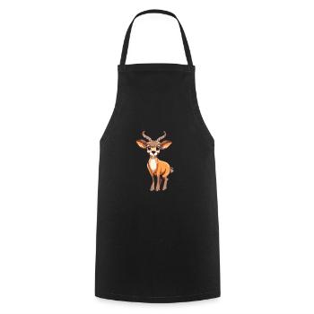 Antilope mignon dessin animé kawaii aquarelle Animal de compagnie - Tablier de cuisine - noir - Devant - AI Model Male 185 dark (185cm)