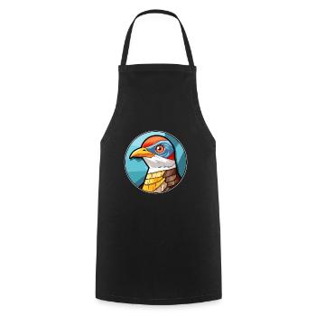 Kuckuck Bunte Karikatur Kawaii Anima - Kochschürze - Schwarz - Vorne - AI Model Male 185 dark (185cm)