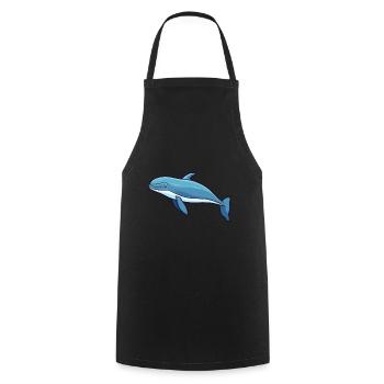 Baleine mignon heureux Kawaii Cartoon Clipart Animal - Tablier de cuisine - noir - Devant - AI Model Male 185 dark (185cm)