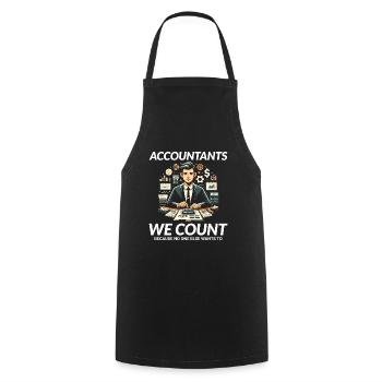 Accountant Accounting Bookkeeping Finance Funny - Cooking Apron - black - Front - AI Model Male 185 dark (185cm)
