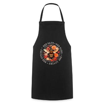 Bee Art Beekeeper Bee Whisperer Saying Sayings - Cooking Apron - black - Front - AI Model Male 185 dark (185cm)