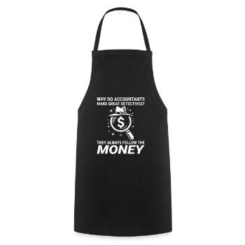 Accountant Accounting Bookkeeping Finance Funny - Cooking Apron - black - Front - AI Model Male 185 dark (185cm)