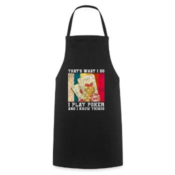 Cartes de joueur Double tête - Tablier de cuisine - noir - Devant - AI Model Male 185 dark (185cm)