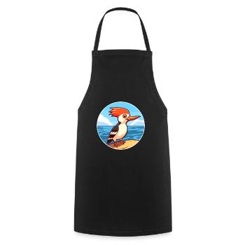 Pic aquarelle dessin animé Kawaii Clipart animal de compagnie - Tablier de cuisine - noir - Devant - AI Model Male 185 dark (185cm)