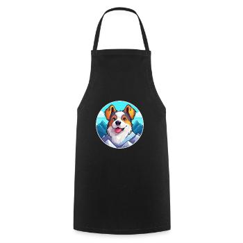 Billy Dog Breed Cartoon Kawaii aquarelle - Tablier de cuisine - noir - Devant - AI Model Male 185 dark (185cm)