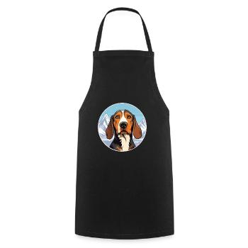 Canarian Warren Hound chien race dessin animé Kawaii Wat - Tablier de cuisine - noir - Devant - AI Model Male 185 dark (185cm)