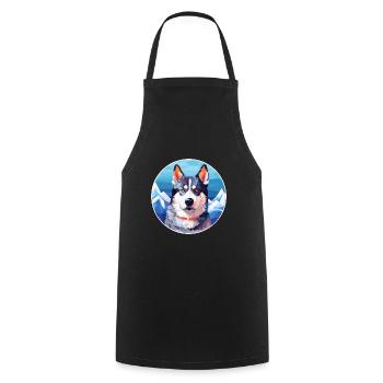 Cao De Seo Miguel Dog Breed Cartoon Kawaii Waterco - Cooking Apron - black - Front - AI Model Male 185 dark (185cm)