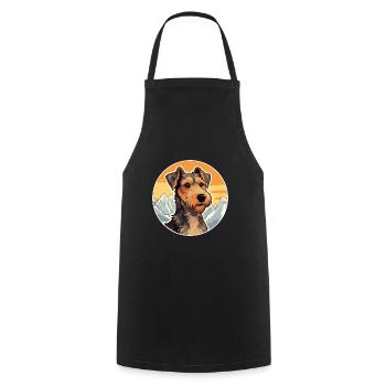 Chien de chasse allemand Terrier race Cartoon Kawaii Wa - Tablier de cuisine - noir - Devant - AI Model Male 185 dark (185cm)