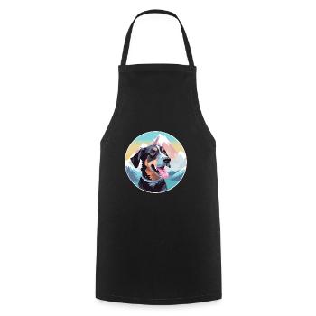 Gascon Saintongeois Chien Race Cartoon Kawaii Eau - Tablier de cuisine - noir - Devant - AI Model Male 185 dark (185cm)