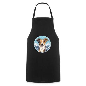 Havenese chien race dessin animé Kawaii aquarelle - Tablier de cuisine - noir - Devant - AI Model Male 185 dark (185cm)