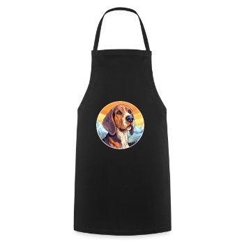 Posavac Hound Dog Breed Cartoon Kawaii Watercolor - Cooking Apron - black - Front - AI Model Male 185 dark (185cm)