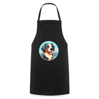 Perdiguero Navarro Dog Breed Cartoon Kawaii Waterc - Cooking Apron - black - Front - AI Model Male 185 dark (185cm)