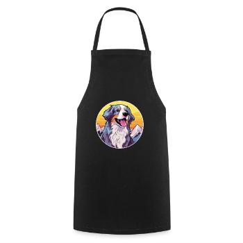 Perro de Presa Mallorquinische Hunderasse Cartoon Kawaii - Kochschürze - Schwarz - Vorne - AI Model Male 185 dark (185cm)
