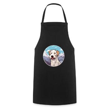 Sealyham Terrier Dog Breed Cartoon Kawaii Watercol - Cooking Apron - black - Front - AI Model Male 185 dark (185cm)