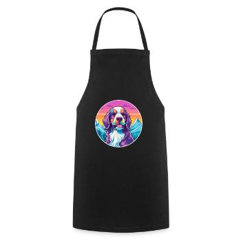 Billy Dog Breed Cartoon Kawaii aquarelle - Tablier de cuisine - noir - Devant - AI Model Male 185 dark (185cm)