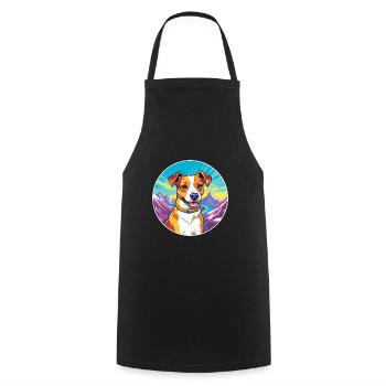 Terrier brésilien race de chien dessin animé kawaii Waterco - Tablier de cuisine - noir - Devant - AI Model Male 185 dark (185cm)