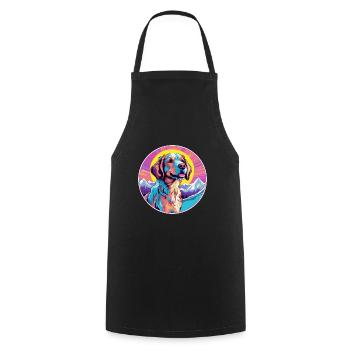 Jamthund Dog Breed Cartoon Kawaii Watercolor - Cooking Apron - black - Front - AI Model Male 185 dark (185cm)