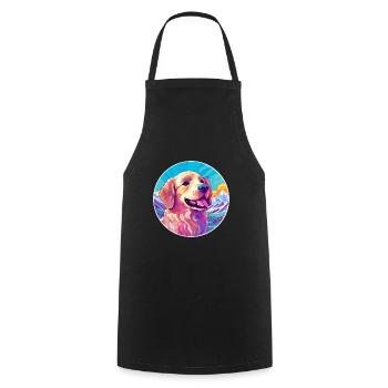 Karakachan chien race dessin animé Kawaii aquarelle - Tablier de cuisine - noir - Devant - AI Model Male 185 dark (185cm)