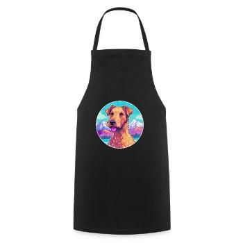 Irish Terrier chien race Cartoon Kawaii aquarelle - Tablier de cuisine - noir - Devant - AI Model Male 185 dark (185cm)