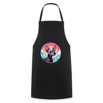 Chien nu péruvien race Cartoon Kawaii Waterco - Tablier de cuisine - noir - Devant - AI Model Male 185 dark (185cm)