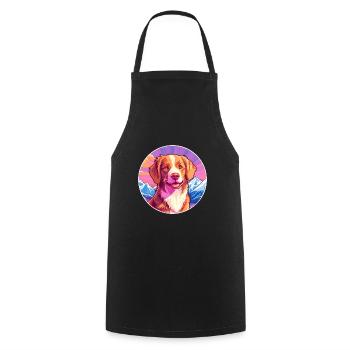 Nouvelle-Écosse Duck Tolling Retriever Race de chien Carto - Tablier de cuisine - noir - Devant - AI Model Male 185 dark (185cm)
