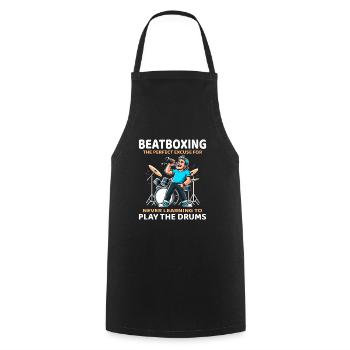Drum-Free Rhythms: Explore the Humor of Beatboxing - Cooking Apron - black - Front - AI Model Male 185 dark (185cm)