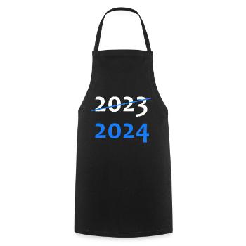 Bonne Année 2023 2024 - Tablier de cuisine - noir - Devant - AI Model Male 185 dark (185cm)