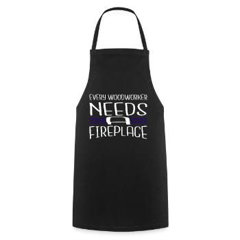 abatteur d’arbres geek heureux génial plombier drôle - Tablier de cuisine - noir - Devant - AI Model Male 185 dark (185cm)