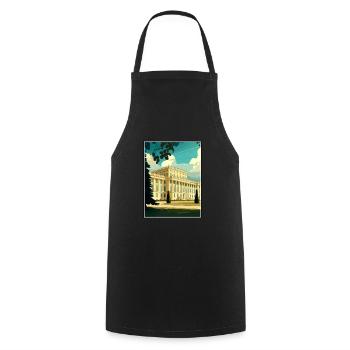 Schönbrunn Palace Austria Vintage Travel Poster - Cooking Apron - black - Front - AI Model Male 185 dark (185cm)