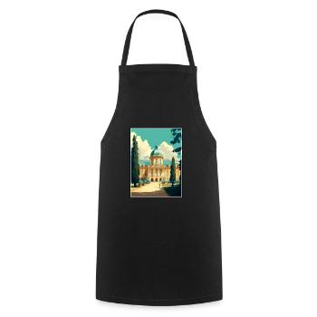 Potsdam Germany Vintage Travel Poster WPA Souvenir - Cooking Apron - black - Front - AI Model Male 185 dark (185cm)