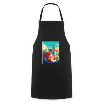 Bratislava Slowakei Vintage Reiseposter Souvenir - Kochschürze - Schwarz - Vorne - AI Model Male 185 dark (185cm)