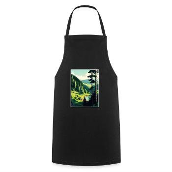 Black Forest Germany Vintage Travel Poster WPA Art - Cooking Apron - black - Front - AI Model Male 185 dark (185cm)
