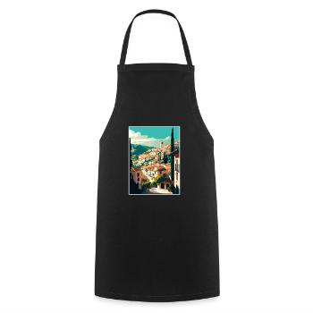 Granada Spain Vintage Travel Poster WPA Souvenir - Cooking Apron - black - Front - AI Model Male 185 dark (185cm)
