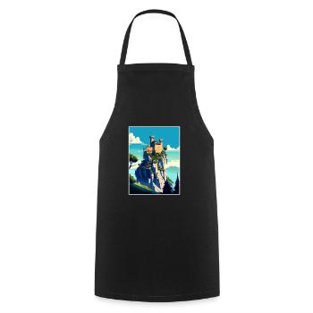 Saint-Marin Italie Vintage voyage affiche Souvenir - Tablier de cuisine - noir - Devant - AI Model Male 185 dark (185cm)