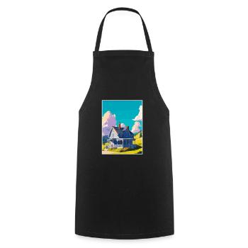 Appenzell Schweiz Vintage Reiseposter WPA - Kochschürze - Schwarz - Vorne - AI Model Male 185 dark (185cm)