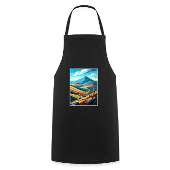 Bieszczady Pologne Vintage Voyage Poster Souvenir - Tablier de cuisine - noir - Devant - AI Model Male 185 dark (185cm)