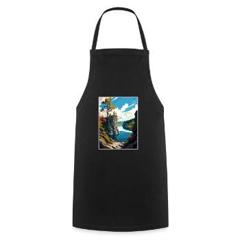 Parc national d’Ojcowski Pologne Affiche de voyage - Tablier de cuisine - noir - Devant - AI Model Male 185 dark (185cm)