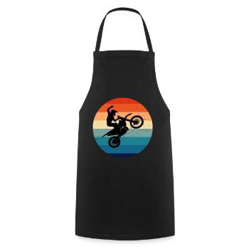 Dirt Biker Motocross Dirt Bike Freestyle Motocross - Tablier de cuisine - noir - Devant - AI Model Male 185 dark (185cm)